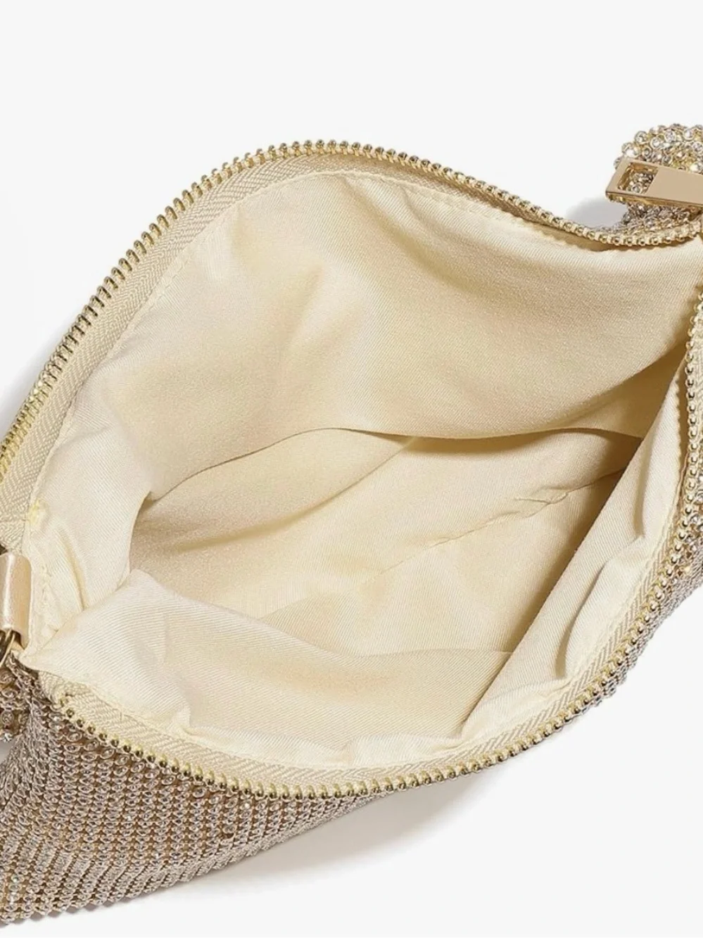 Elegant Gold Beaded Evening Clutch - Women's Bag